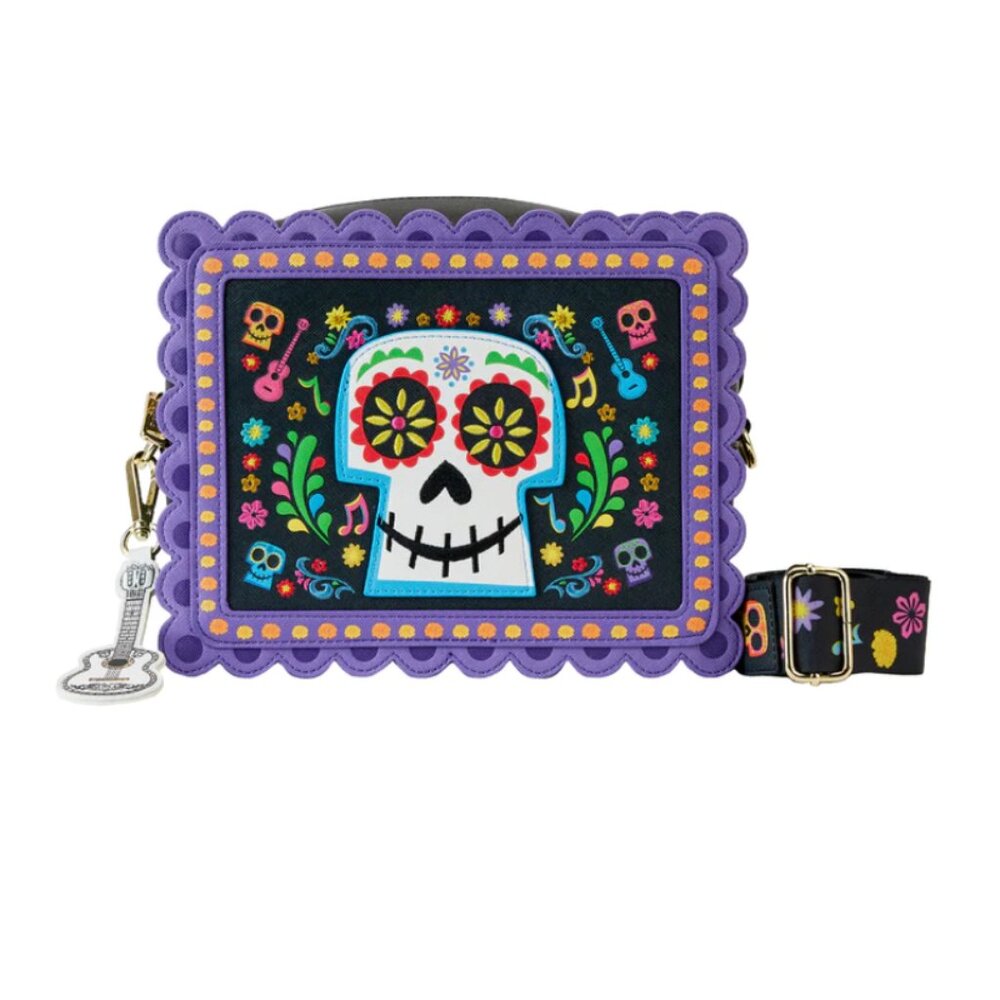 Loungefly Coco Miguel Calavera Floral Skull Crossbody Bag